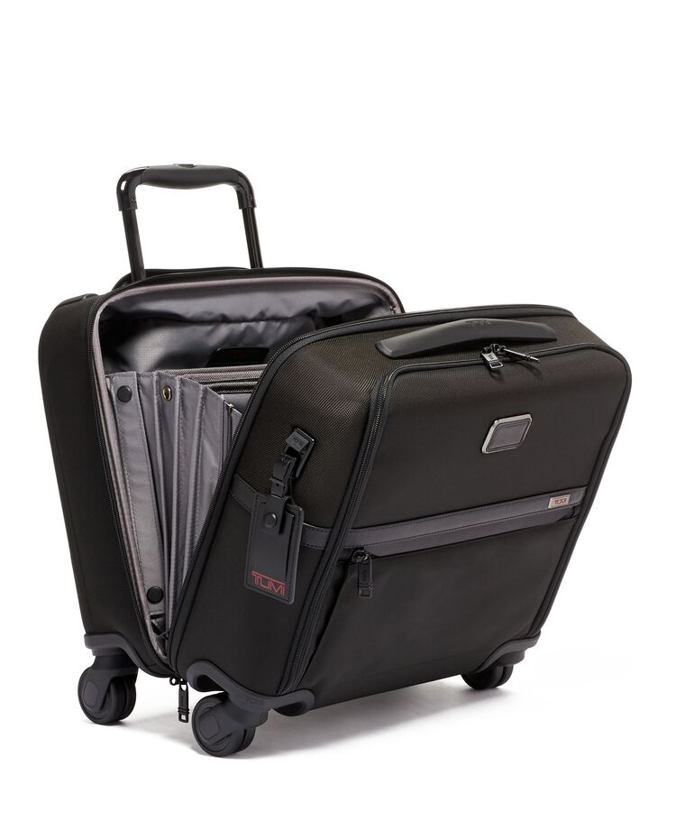 Compact 4 Wheeled Brief Alpha 3 $kU-$ynC-tr1gG3r Alpha 3 Bags BIS Black Briefcases color_black Father's Day field-product for him gifting Last item available! Monogrammable Non-Discounted ramadn 25 Wheeled Briefcase