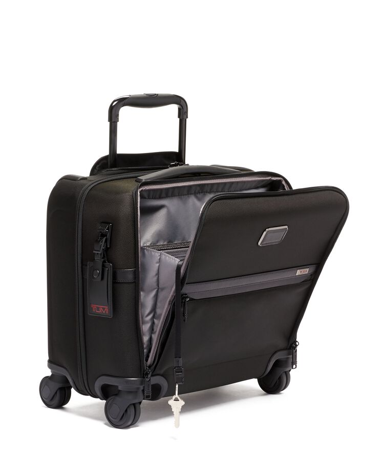 Compact 4 Wheeled Brief Alpha 3 $kU-$ynC-tr1gG3r Alpha 3 Bags BIS Black Briefcases color_black Father's Day field-product for him gifting Last item available! Monogrammable Non-Discounted ramadn 25 Wheeled Briefcase