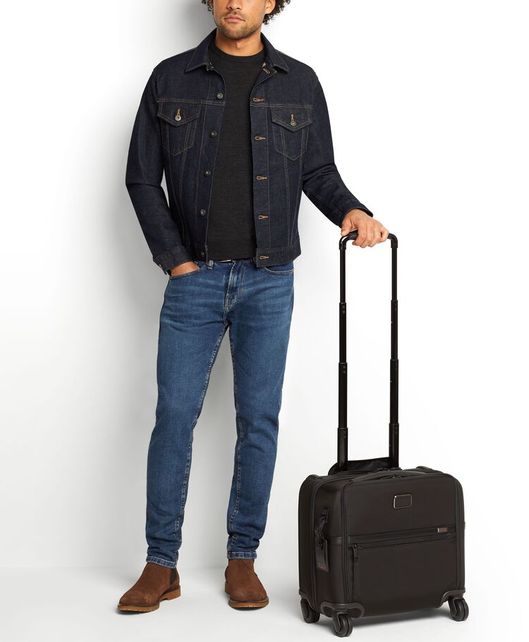 Compact 4 Wheeled Brief Alpha 3 $kU-$ynC-tr1gG3r Alpha 3 Bags BIS Black Briefcases color_black Father's Day field-product for him gifting Last item available! Monogrammable Non-Discounted ramadn 25 Wheeled Briefcase