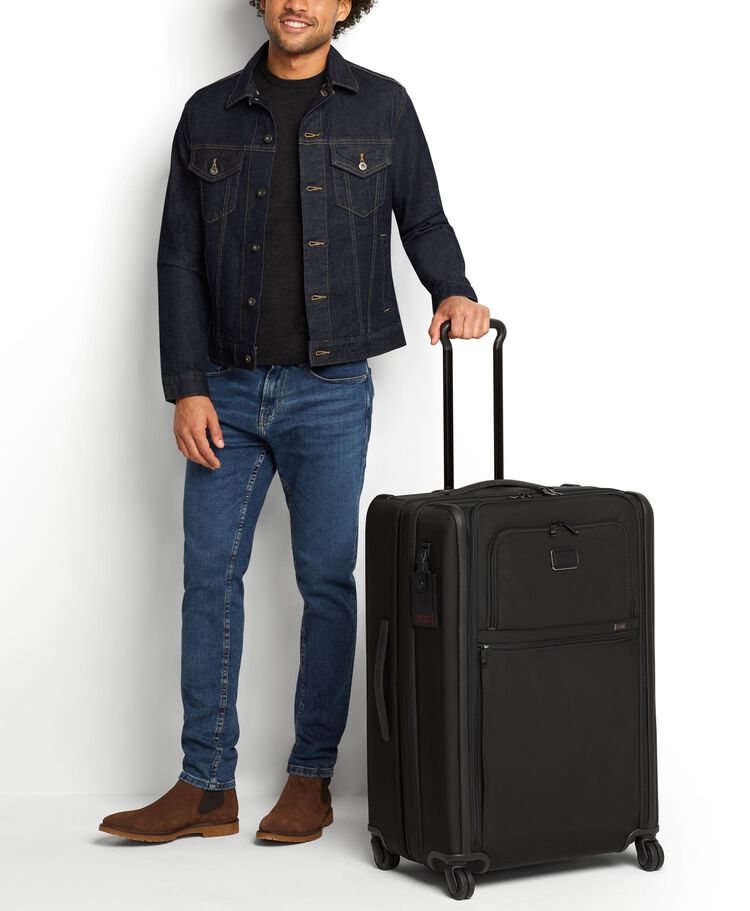 Medium Trip Expandable 4 Wheeled Packing Case Alpha 3 $kU-$ynC-tr1gG3r Alpha 3 BIS Black Checked Luggage color_black expandable Father's Day field-product FTT Luggage Monogrammable Non-Discounted ramadn 25 short trip softsided