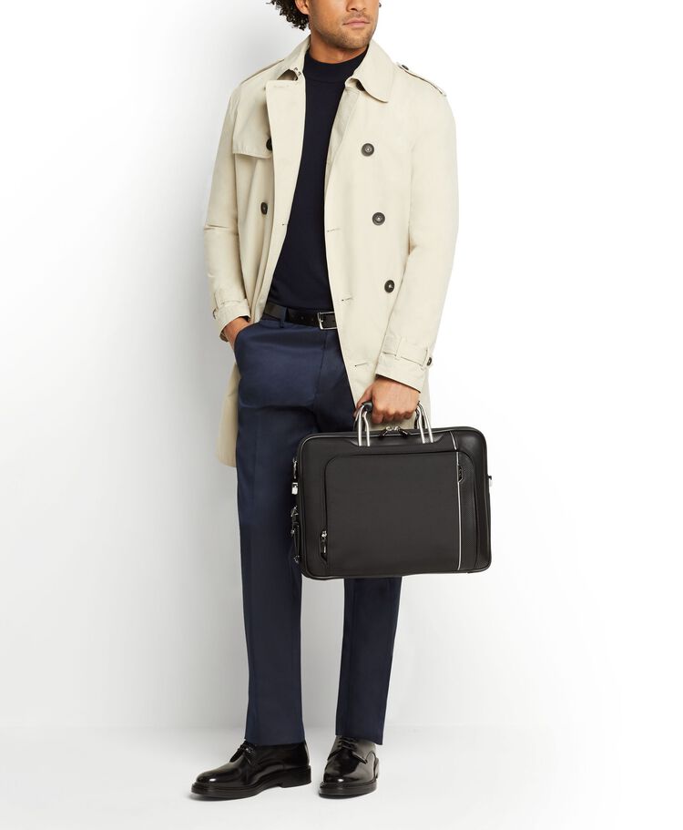 Hannover Slim Brief Arrivé $kU-$ynC-tr1gG3r 13inchbag 14inchbag 15inchbag Arrivé Back To School Bags BESTAUGUST BIS Black Briefcases color_black commuter gifts field-product for him gifting Graduation Gifts Monogrammable Non-Discounted premium gifts ramadn 25 recycled fabric bag