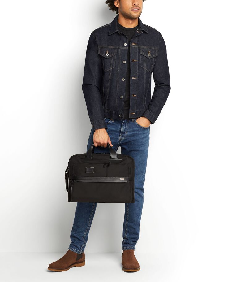 Slim Three Way Brief Alpha 3 $kU-$ynC-tr1gG3r 13inchbag 14inchbag 15inchbag Alpha 3 Back To School Bags ballistic nylon bag BESTAUGUST bestsept BIS Black Briefcases color_black commuter gifts field-product for her for him Monogrammable Non-Discounted OCTBEST