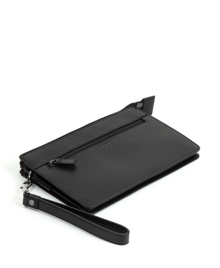 Double Zip Clutch Nassau $kU-$ynC-tr1gG3r Bags BESTJULY bestsept BIS Black Black Smooth Clutch Clutches color_black FTT leather bag Nassau Non-Discounted