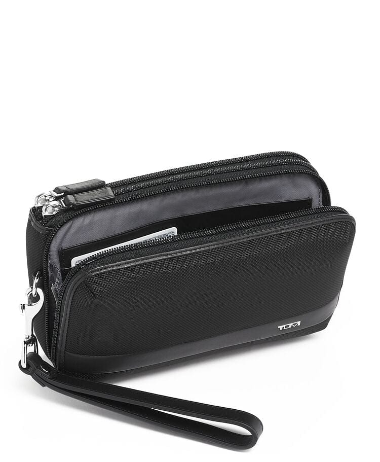 Triple Zip Clutch Alpha $kU-$ynC-tr1gG3r Alpha Bags ballistic nylon bag best sellers Best Selling Accessories Best Selling Bags BESTAUGUST BESTJULY bestsept BIS Black Clutch Clutches color_black gifting Non-Discounted OCTBEST ramadn 25