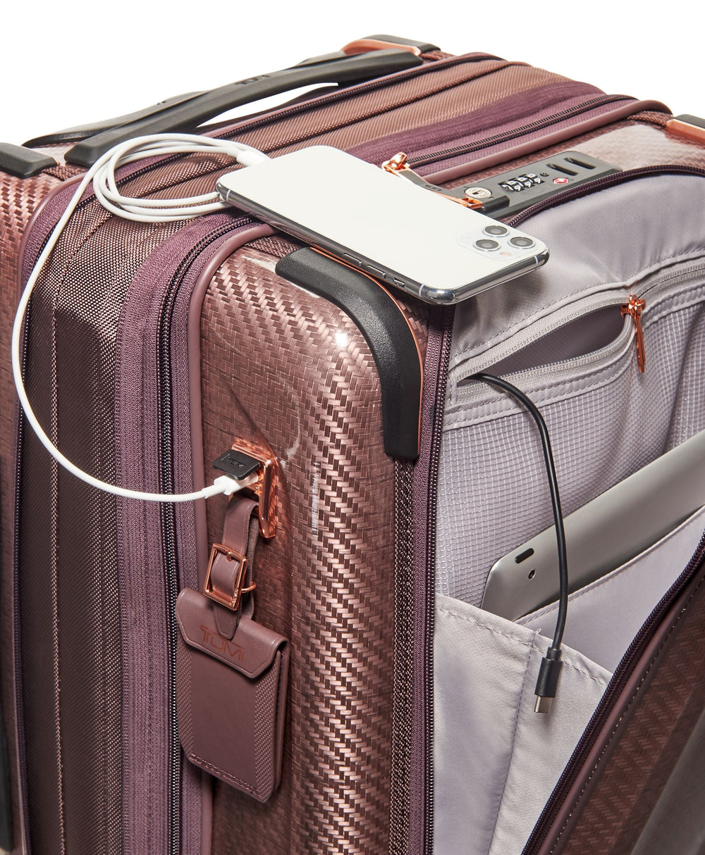 International Front Pocket Expandable 4 Wheeled Carry-On Tegra-Lite $kU-$ynC-tr1gG3r BIS Carry-On Luggage color_pink expandable F22 field-product FTT hardsided international Luggage Monogrammable ramadn 25 tegra lite tegris